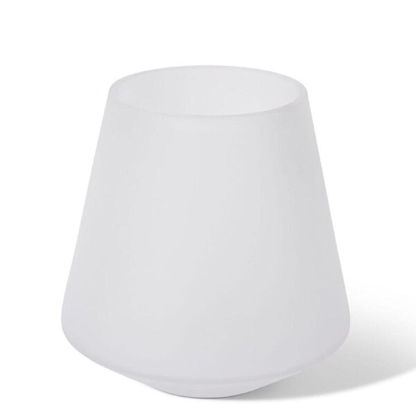 E Style Cassidy Glass Flower Vase Centerpiece Indoor Home Decor 20cm White