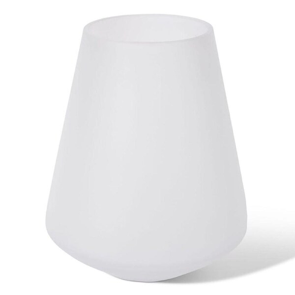 E Style Cassidy Glass Flower Vase Centerpiece Indoor Home Decor 26cm White