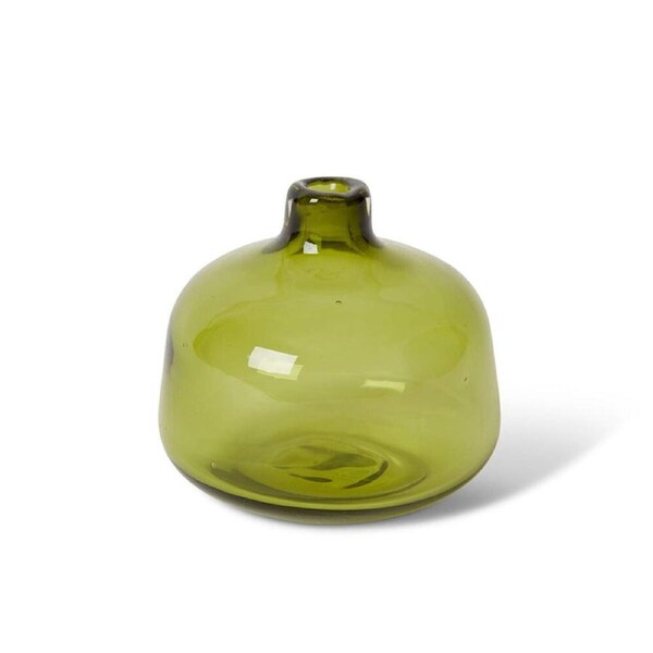 E Style Dalili Glass Decorative Bottle Short Vase Home Decor 11cm Green