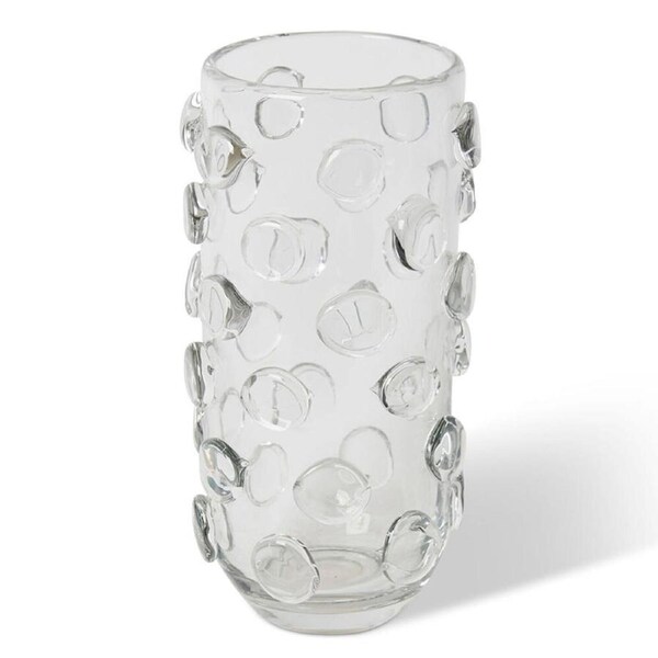 E Style Chioma Glass Flower Vase Centerpiece Indoor Home Decor 30cm Clear