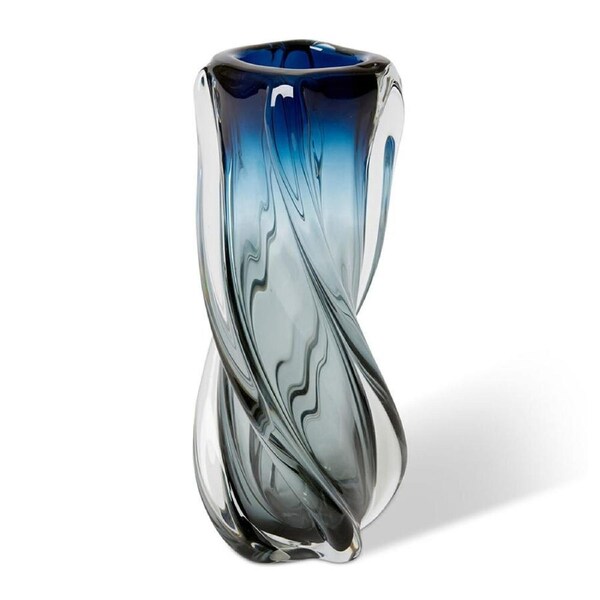 E Style Sharik Glass Flower Vase Centerpiece Indoor Home Decor 36cm Blue