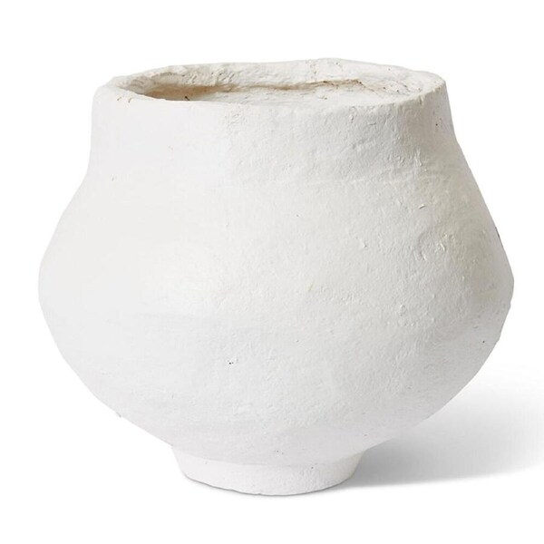 E Style Johan Paper Mache Vessel Decorative Vase Pot Home Decor 46cm White