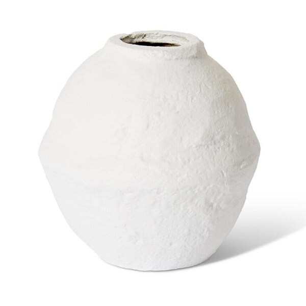 E Style Sifiso Paper Mache Vessel Decorative Vase Home Decor 23cm White