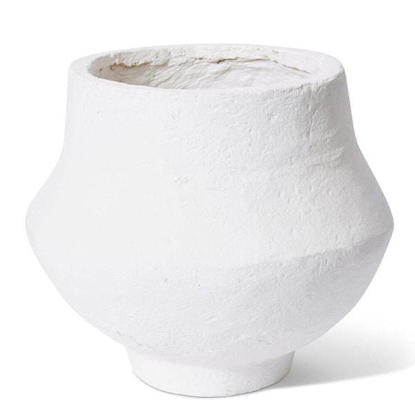 E Style Johan Paper Mache Vessel Decorative Vase Pot Home Decor 54cm White
