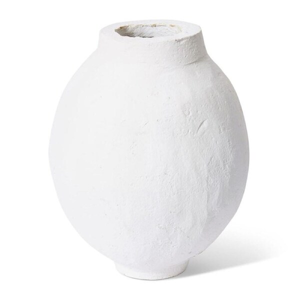 E Style Retha Paper Mache Vessel Decorative Vase Pot Home Decor 53cm White