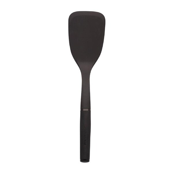 KitchenAid Nylon Soft Touch 34cm Solid Turner Cooking Utensil Heat Resistant BLK