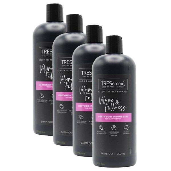 4PK Tresemme 750ml Volume & Fullness Shampoo Hair Care Paraben Free Daily Use