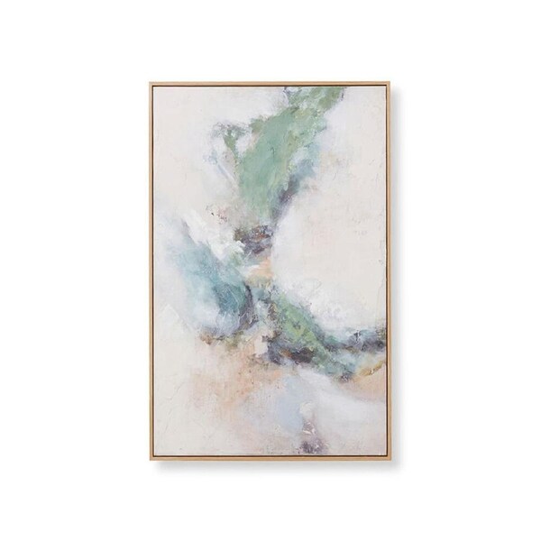 E Style Murky Hand Painted Abstract Wall Art Hanging Decor 60x90cm Green