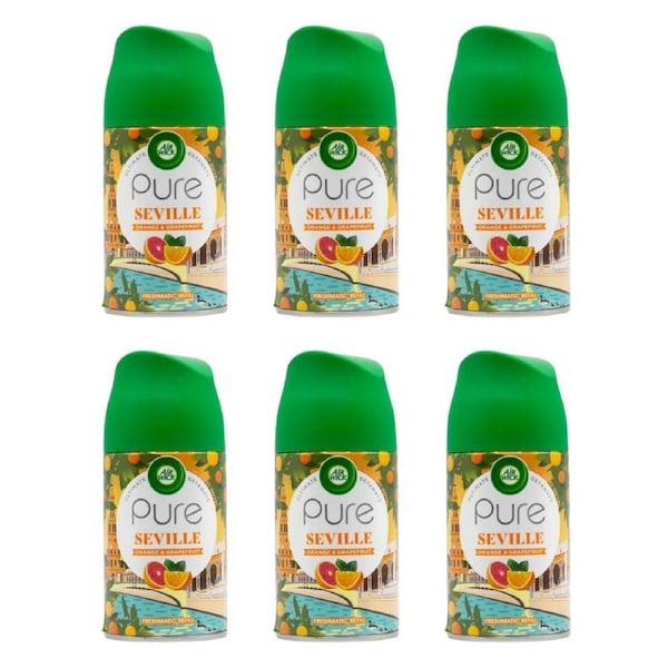 6PK Air Wick 159g Air Freshener Refill Home Fragrance Seville Orange/Grapefruit