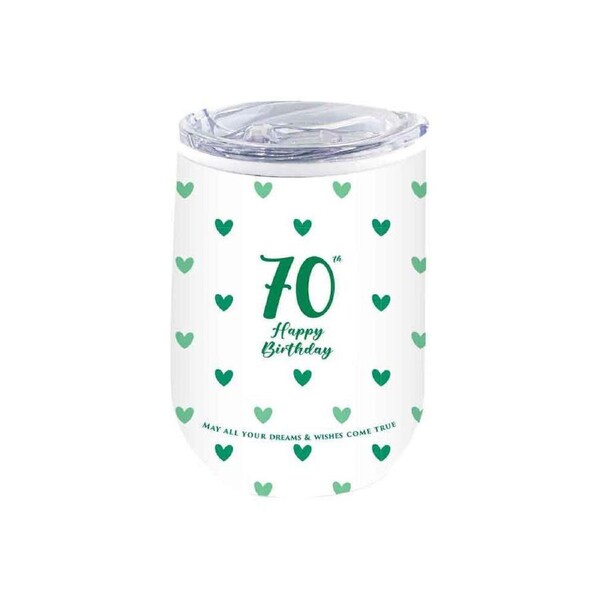 LMD 70th Sweet Heart Double Walled Insulated Beverage Mug Drinkware 360ml