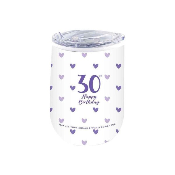 LMD 30th Sweet Heart Double Walled Insulated Beverage Mug Drinkware 360ml