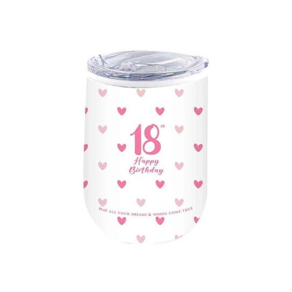 LMD 18th Sweet Heart Double Walled Insulated Beverage Mug Drinkware 360ml