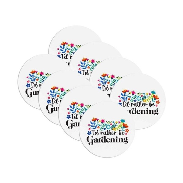 8PK LMD Ceramic Rather Be Gardener Beauty Inside Table Coaster 10cm