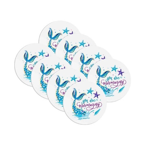 8PK LMD Ceramic Mermaizing Beautiful Inside Table /Decor Coaster 10cm