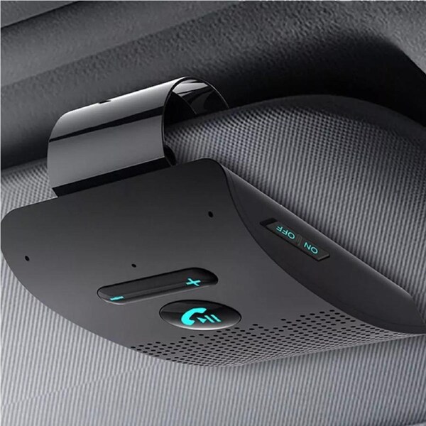 Wireless Car Bluetooth Handsfree Car Kit Speaker Phone Sun Visor Clip Black