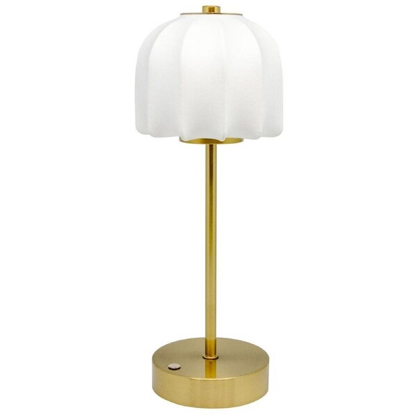 Boyle Rechargeable LED Portable Table Lamp with Silk Umbrella Shade 12x12x 31cm