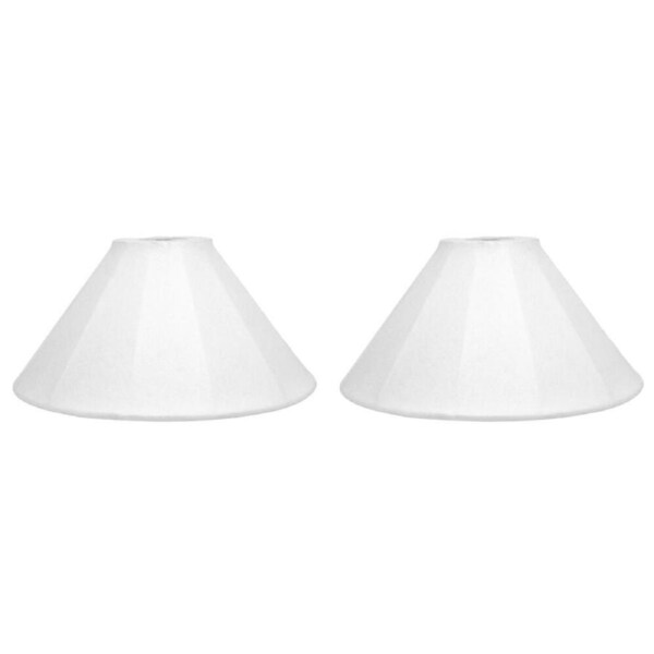 2PK Boyle Silk Cone Shade Only 16x16x7.5cm Metal Body with White Silk Cover