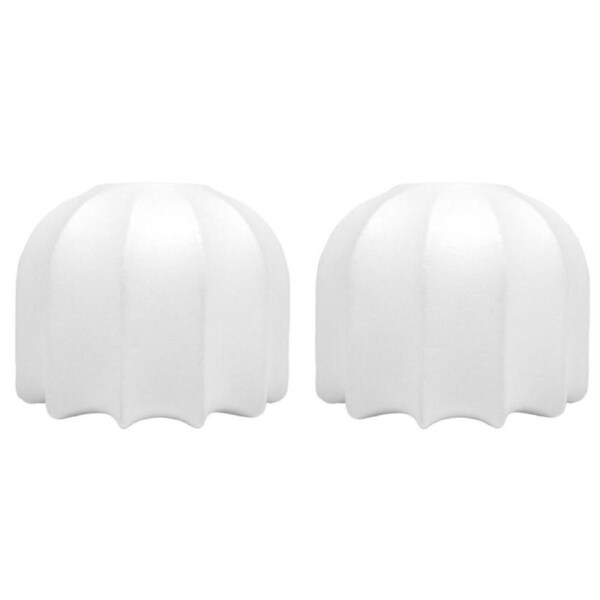 2PK Boyle Silk Umbrella Shade Only 12x12x9.5cm Metal Body with White Silk Cover