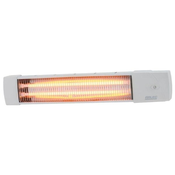 Arlec REH218 1200W 2 Bar Radiant Strip Heater with Pull Cord White