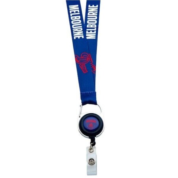 AFL Lanyard with Retractable ID Clip - Melbourne Demons - TROFE
