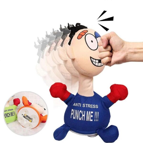 JOYBUY Funny Punch Me Screaming Doll, Interactive Toys With Sound Desktop Punching Bag Stress Relief Gifts