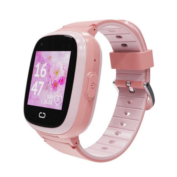 Nevenka 4G Smart Watch with GPS Tracker LBS WiFi Multifunctional Watch for Kids-Pink