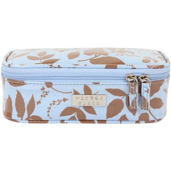 Wicked Sista Studio Peony Blooms Rectangular Brush/Cosmetic/Makeup Bag 21x11cm