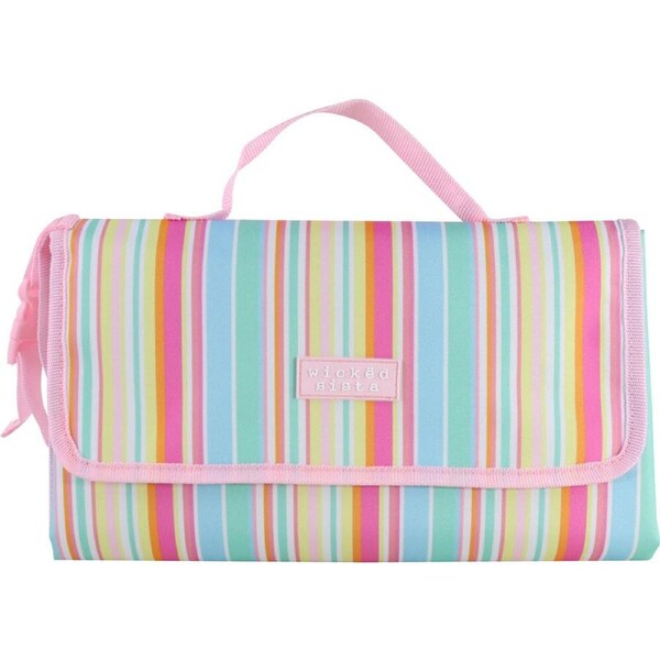 Wicked Sista Nappy Portable Travel Baby/Infant Change Mat 30x19cm Candy Stripes