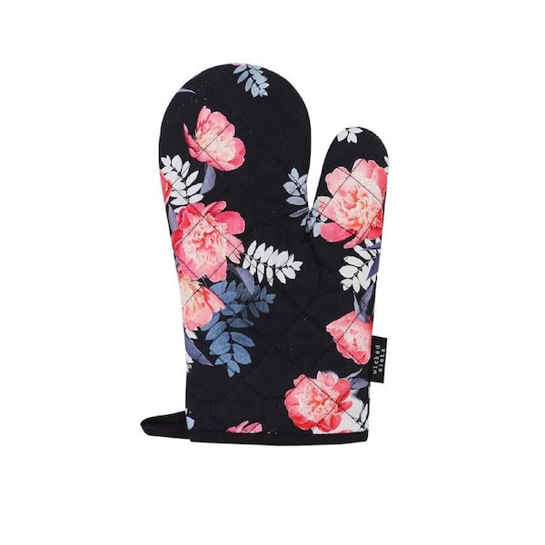 Wicked Sista Oven Mitt Heat Resistant Kitchen Gloves 17x29cm Peony Dreams