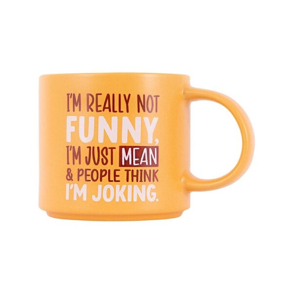 Splosh Cheeky Joking Ceramic Coffee/Tea Home Mug Drinkware 9x13.5cm Orange