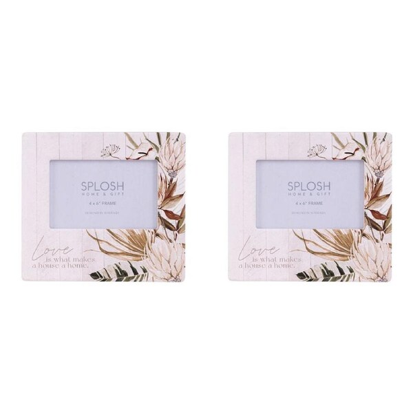 2PK Splosh Palm Cove 4x6 In Ceramic Picture/Photo Frame Holder Home/Room Decor