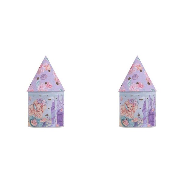 2PK Splosh Mermaid Plastic/Paper Light Up House 10.5x22cm Kids Night Light Decor