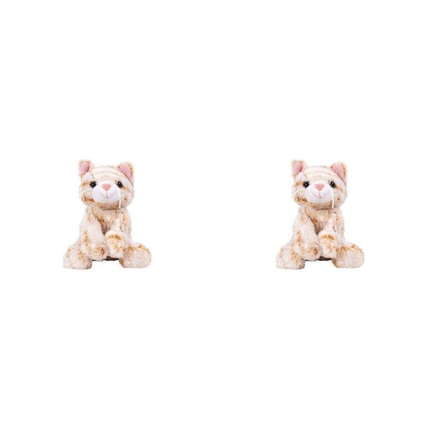2PK Mary Meyer Catsy Kitty Ginger Cat Kids Soft Plush Toy 10x15cm Orange/Cream