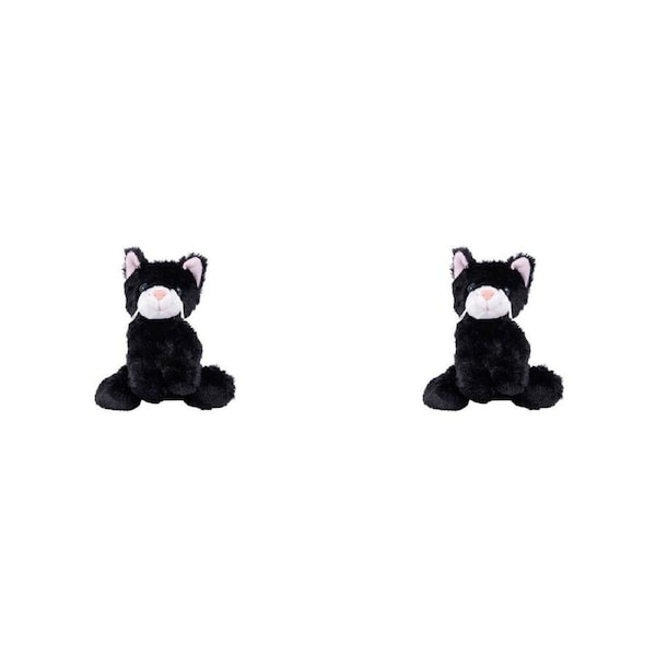 2PK Mary Meyer Catsy Kitty Cat Kids Soft Plush Toy Stuffed Animal 10x15cm Black