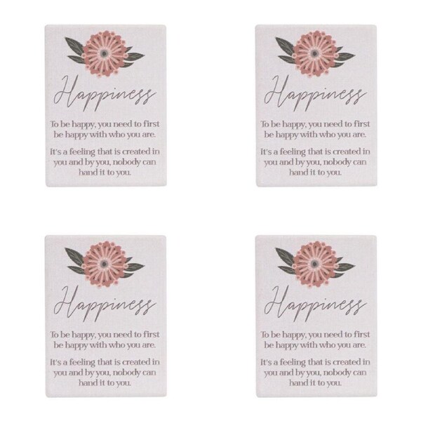 4PK Splosh Amber Garden Happiness Ceramic Magnet Home/Office Decor 6x8cm