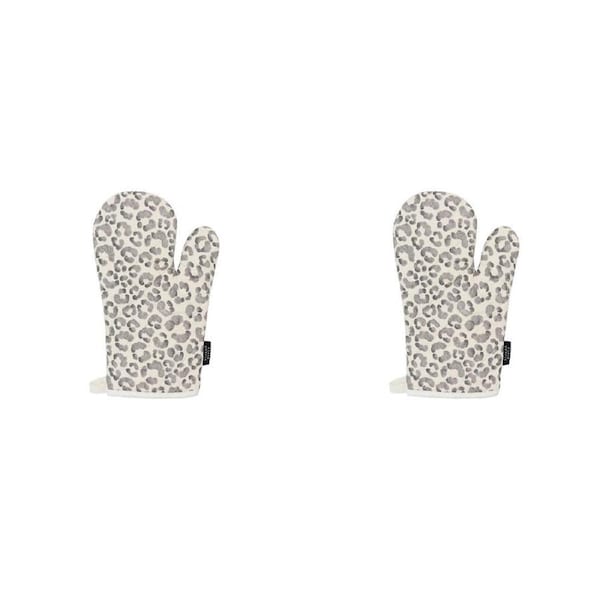 2PK Wicked Sista Oven Mitt Heat Resistant Kitchen Gloves Watercolour Leopard