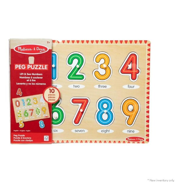 Melissa & Doug See-Inside Numbers Peg Puzzle