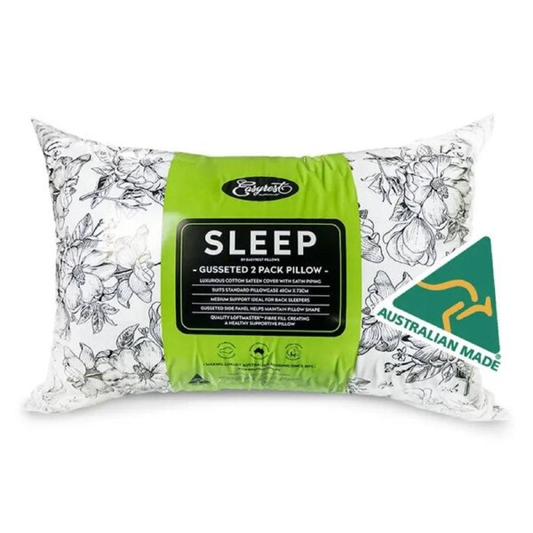 SLEEP Luxury Gusseted 2 Pack Pillows