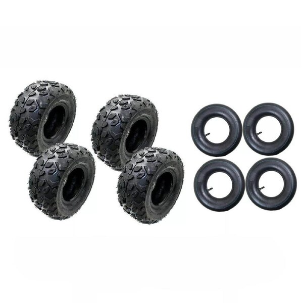 TDR 145 70 6 Tyre Tube Set 4x Tires Inner Tubes Front Rear 50cc 70cc 110cc Quad Bike ATV Dune Buggy LT50 6 Inch Wheels Load Pressure