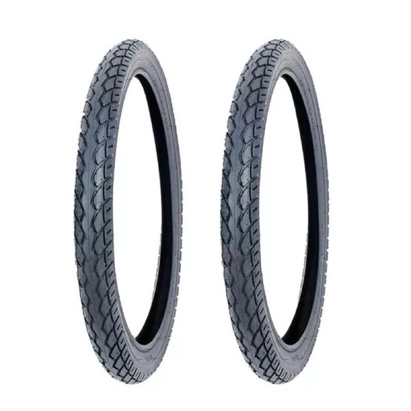 TDR Pair 22x1.75 Bicycle Tyres 22 Inch MTB Tire Set Electric Bike Vintage Cruiser ETRTO 47 456 Black Tube Ready K924 40 PSI Rubber Wheel