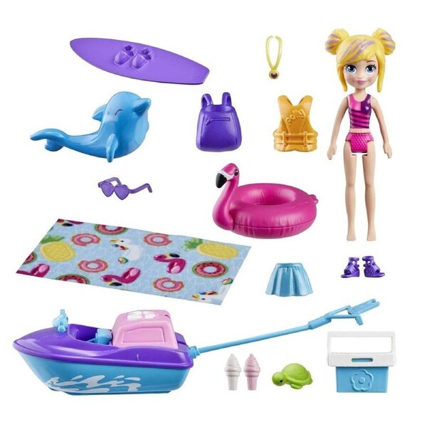 POLLY POCKET 3" Polly Water Doll Ski Splash Pack - Multicolour