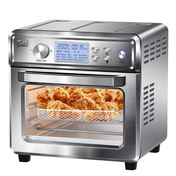 Kitchen Couture 24L Stainless Steel Digital LCD Air Fryer 37x40cm Silver