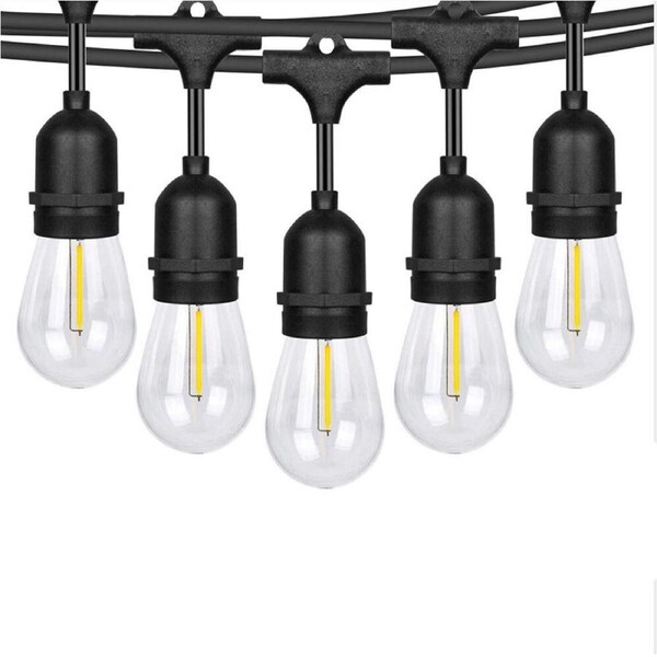 20pc Milano Edison Globe Solar Lamp String Lights Home/Patio Decor White