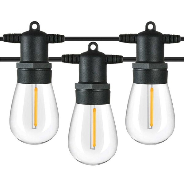 Lumifx 50-Bulb Outdoor Festoon String Lights 8-Lighting Effects 50m Warm White