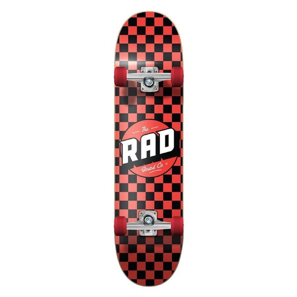 Rad Hardrock Maple Checkers Skateboard Dude Crew 17.78x78.74cm Black/Red