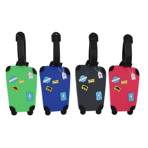 Set of 4 Travel Luggage Tags For Suitcase Bags Luggage Backpack Baggage Identifier with Name Address ID Label