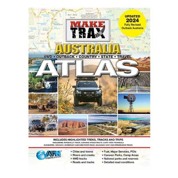 Make Trax Australia Off-road Atlas Outback Travel Book 128-Pages 30x23cm