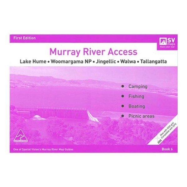 Murray River Access Book #6 River Fishing Guide 40-Pages 21x30cm Purple