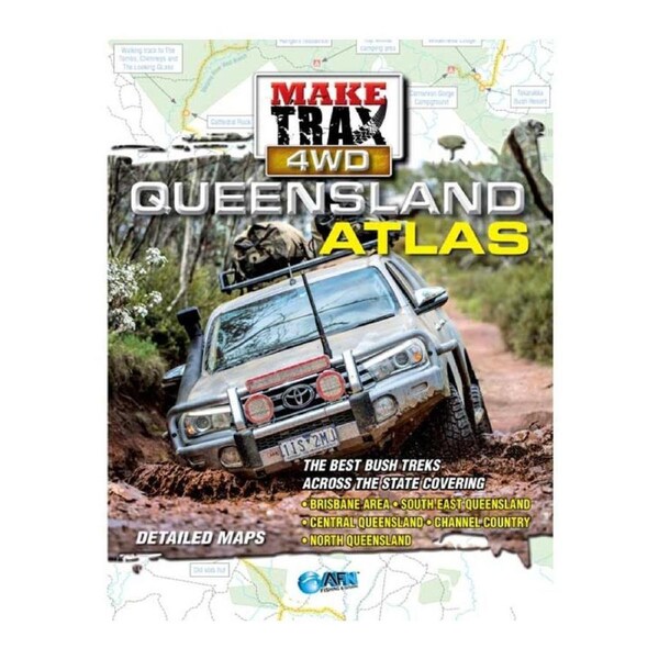 Make Trax 4WD QLD Off-Road Atlas Camping Guide Book 144-Pages 300x230cm