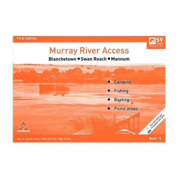 Murray River Access Book #15 River Fishing Guide 32-Pages 21x30cm Orange